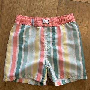 RuggedButts Boys Striped Swim Trunks